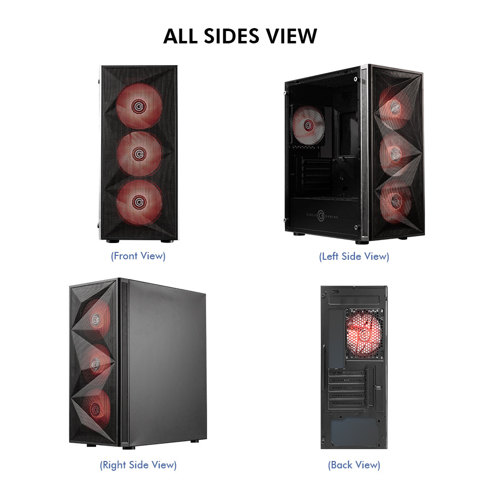 ELEGANTOR M1 Mid-Tower Case | Gaming Cabinet - Black