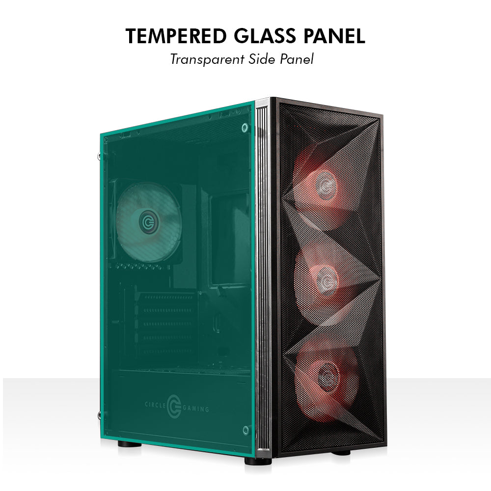 ELEGANTOR M1 Mid-Tower Case | Gaming Cabinet - Black