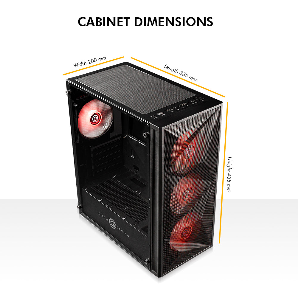 ELEGANTOR M1 Mid-Tower Case | Gaming Cabinet - Black