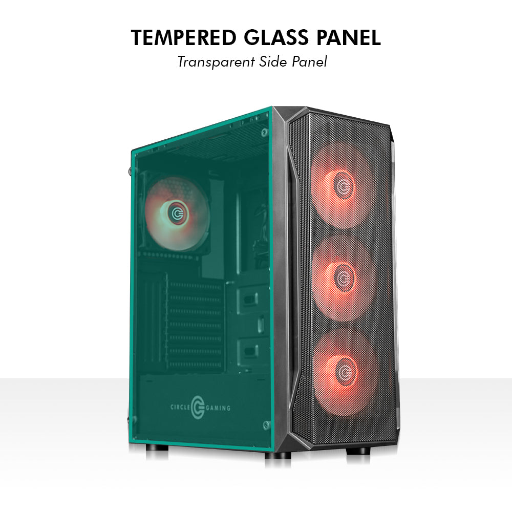 ELEGANTOR X1 ARGB Mid- Tower Computer Case | Gaming Cabinet - Black