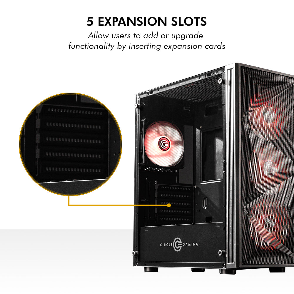 ELEGANTOR M1 Mid-Tower Case | Gaming Cabinet - Black