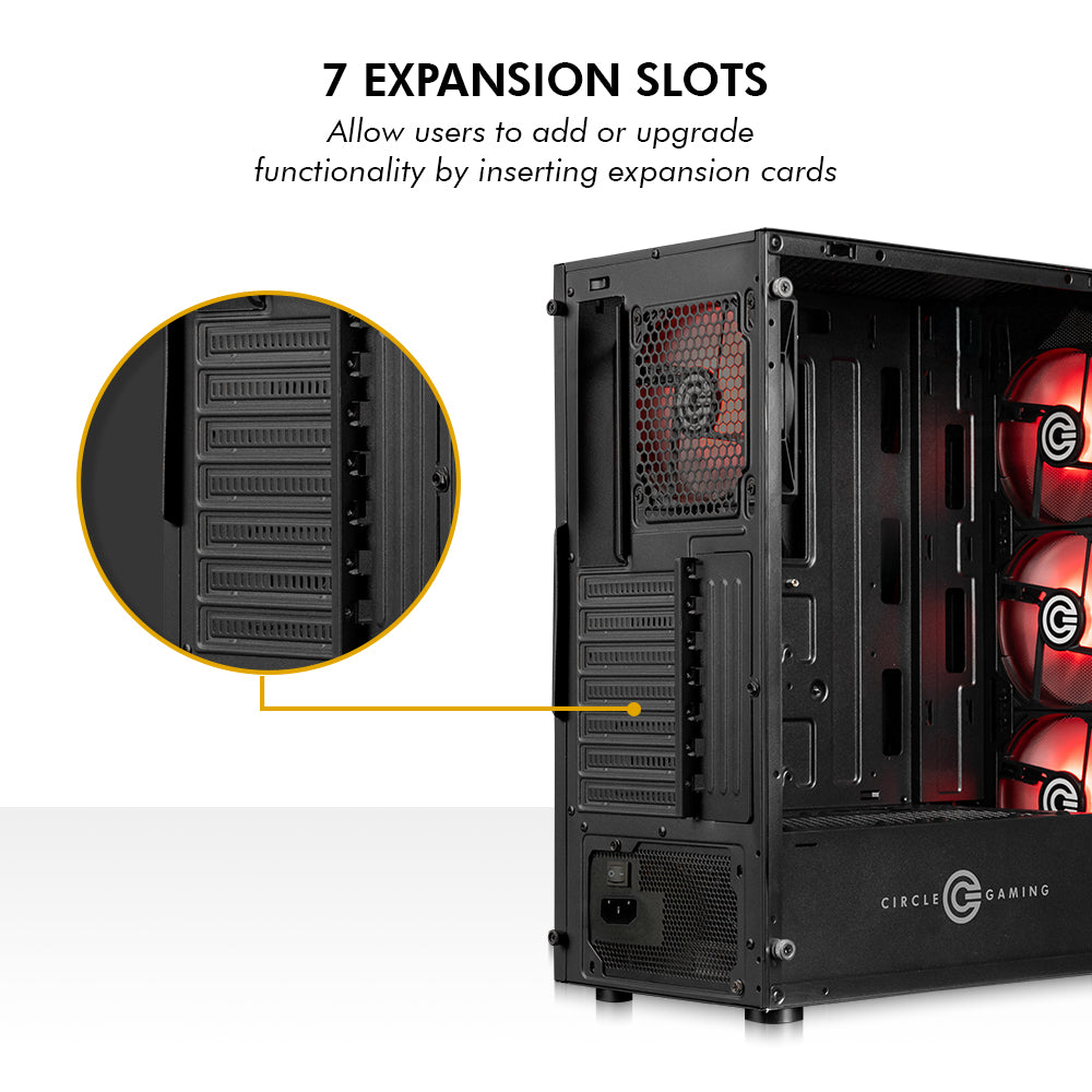 ELEGANTOR X1 ARGB Mid- Tower Computer Case | Gaming Cabinet - Black