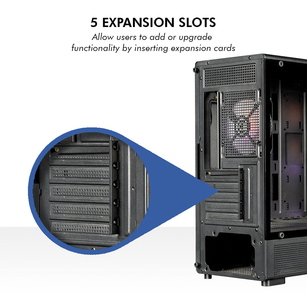 Gladius M1 Mid- Tower Computer Case | Gaming Cabinet - Black