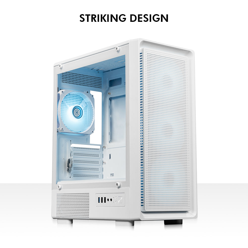 Gladius M1 Mid- Tower Computer Case | Gaming Cabinet - White