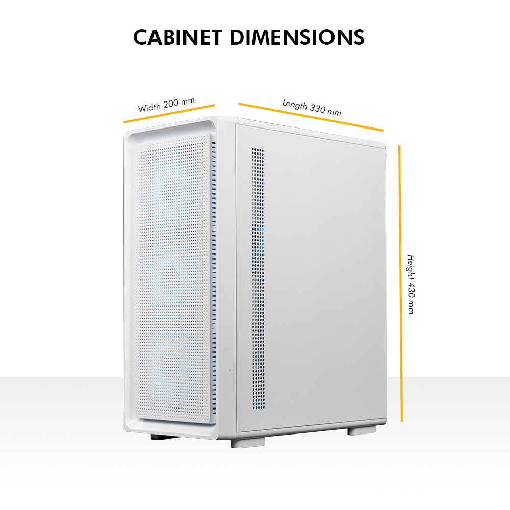 Gladius M1 Mid- Tower Computer Case | Gaming Cabinet - White
