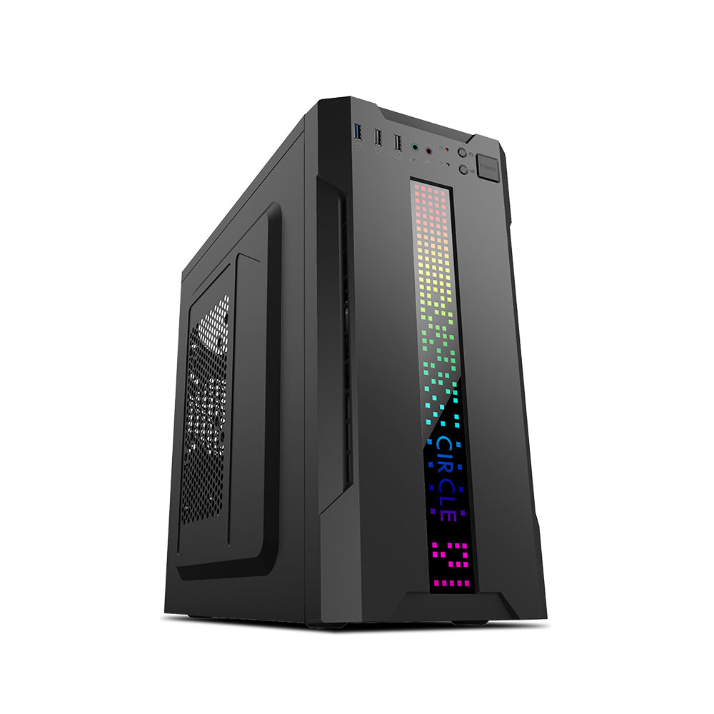 RADIANT 3.0 C-DOT CPU Cabinet - Black | Compact and Versatile Micro ATX Case