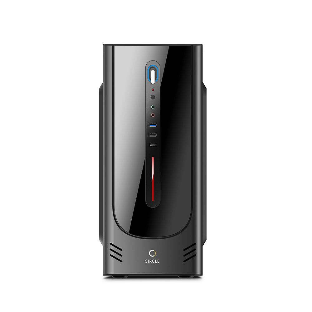 ROYALE USB 3.0 Type C-2.0 CPU Cabinet - Black | Modern Design with Enhanced Connectivity