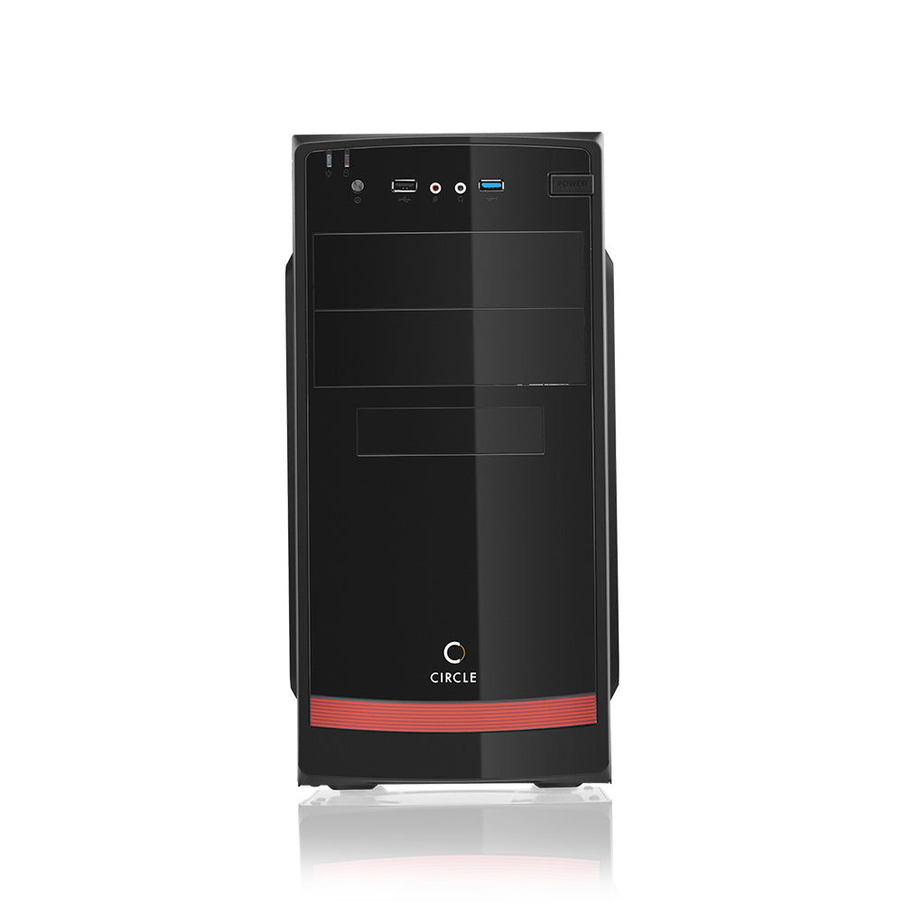 VERVE 3.0 CPU Cabinet - Black | Stylish Micro-ATX Case with SMPS