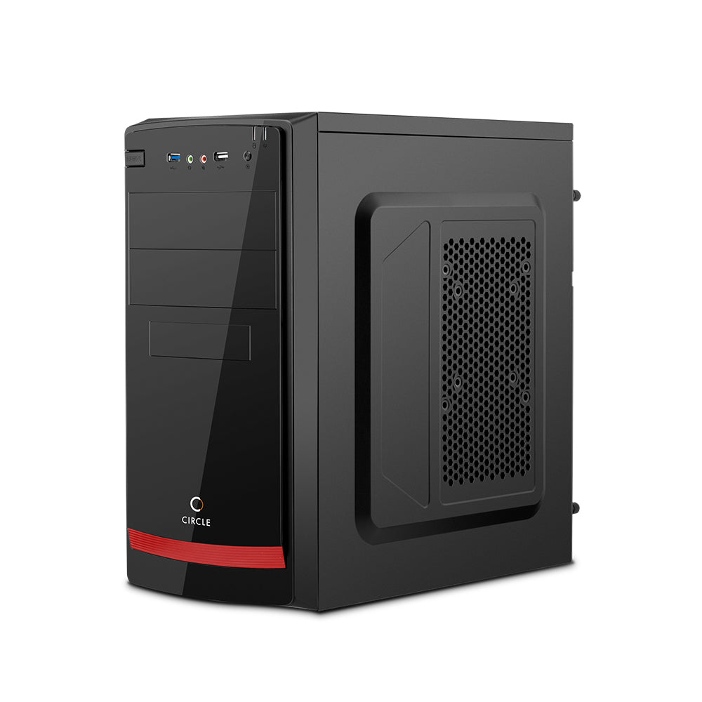 VERVE 3.0 CPU Cabinet - Black | Stylish Micro-ATX Case with SMPS