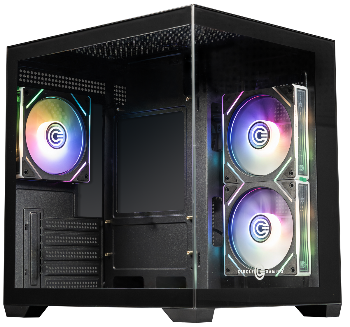 Lucid Micro M3 Mid- Tower Computer Case | Gaming Cabinet - Black
