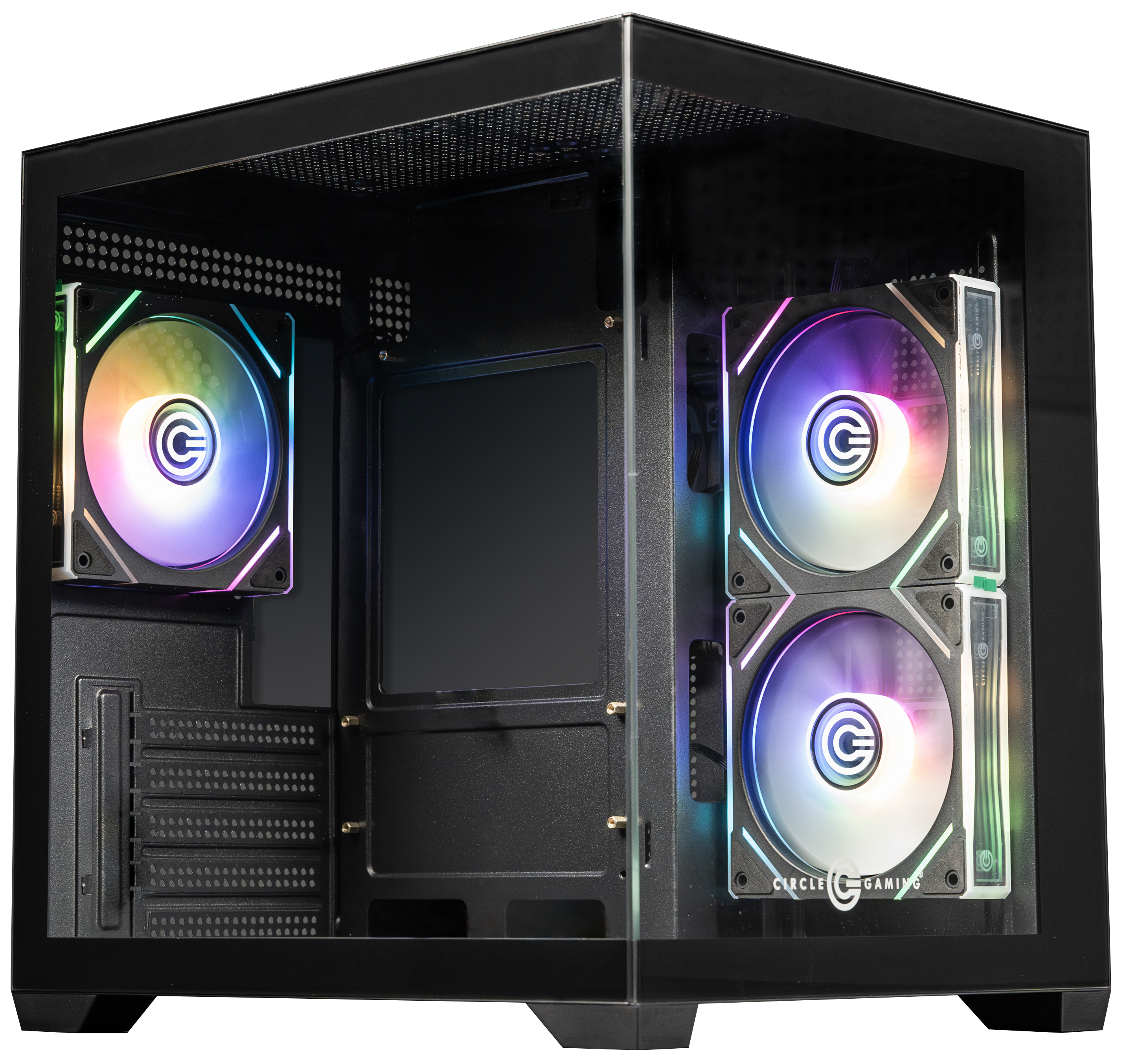 Lucid Micro M3 Mid- Tower Computer Case | Gaming Cabinet - Black