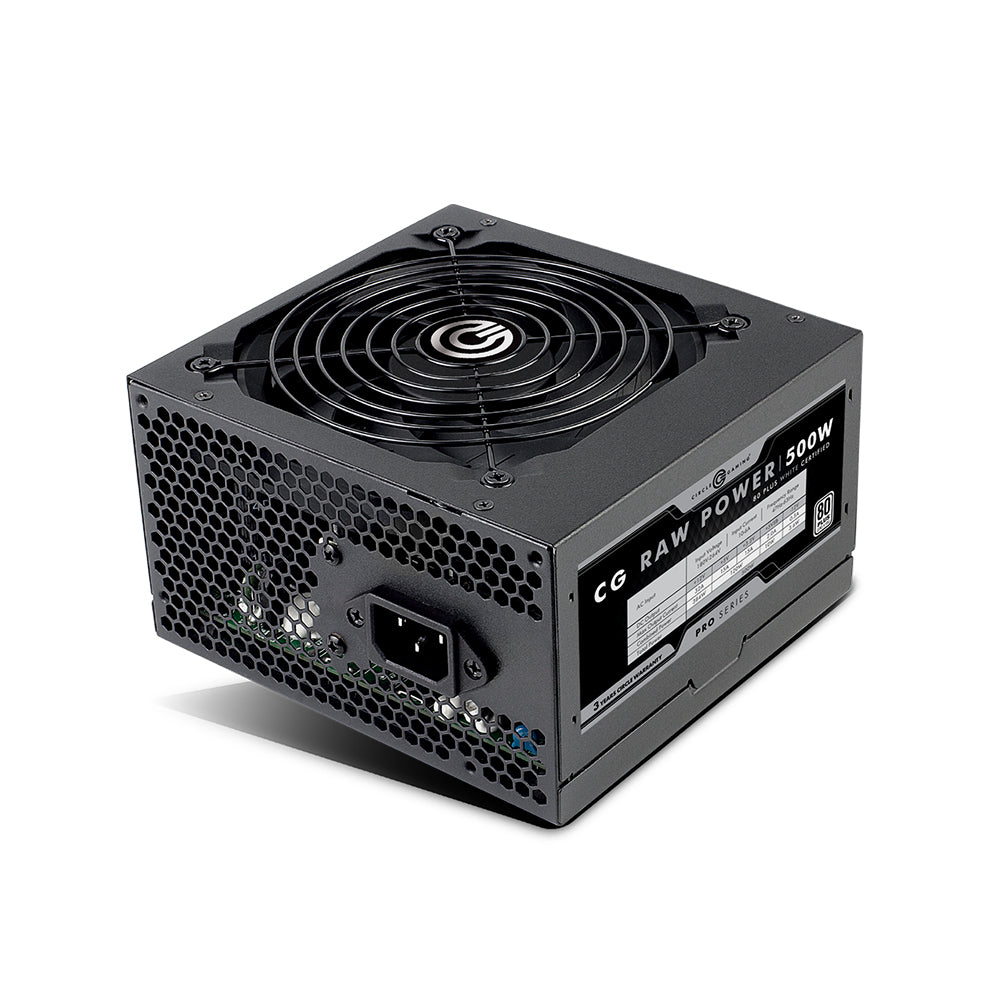 500W 80 Plus White Power Supply - Black