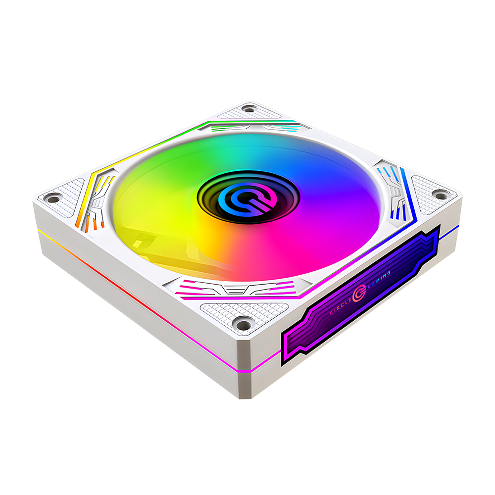Infinity X3 ARGB White Gaming LED Fan - High Performance with Stunning Lighting