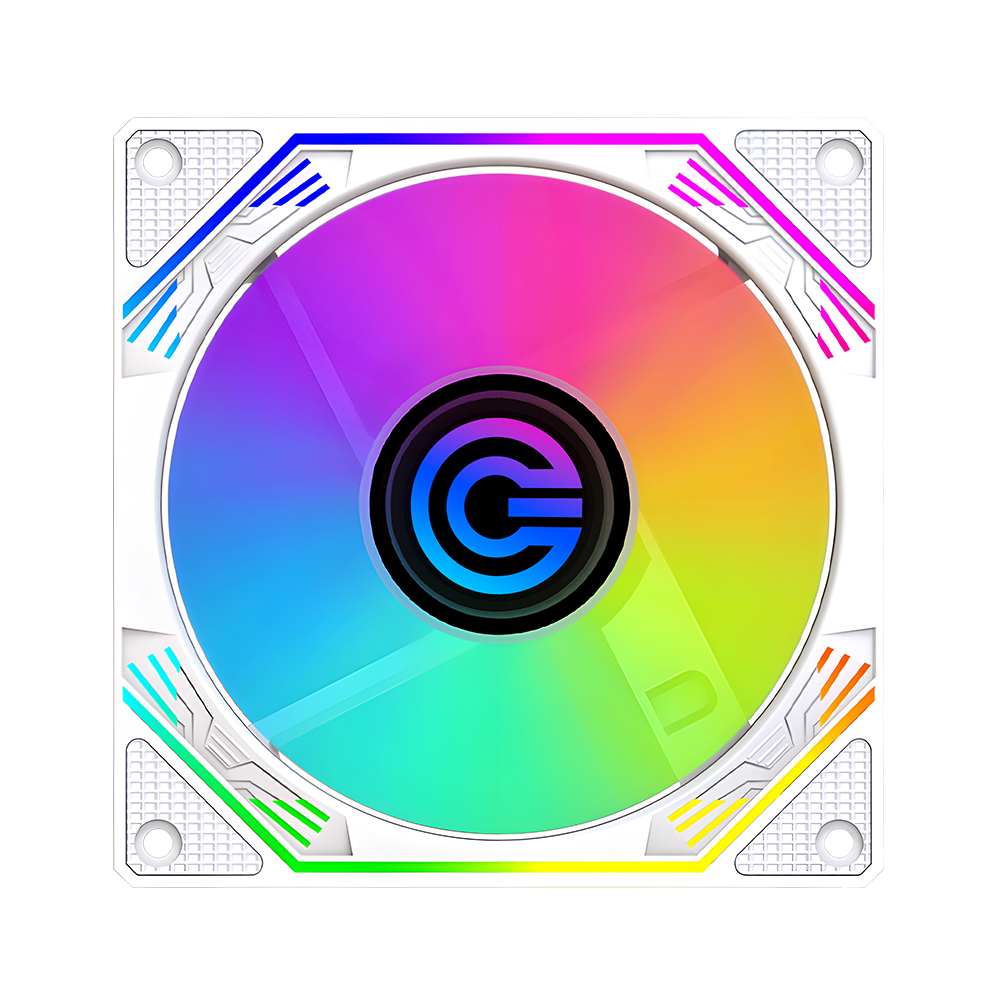 Infinity X3 ARGB White Gaming LED Fan - High Performance with Stunning Lighting
