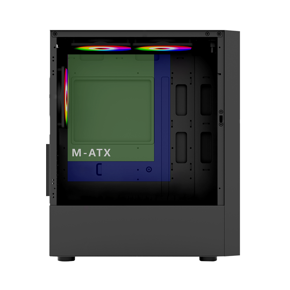 Elegantor M1 Mid-Tower Case Gaming Cabinet - Black