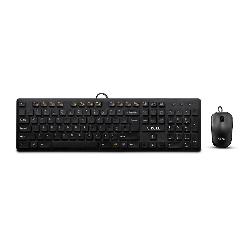C43 Slim Multimedia Combo Black Keyboard & Mouse