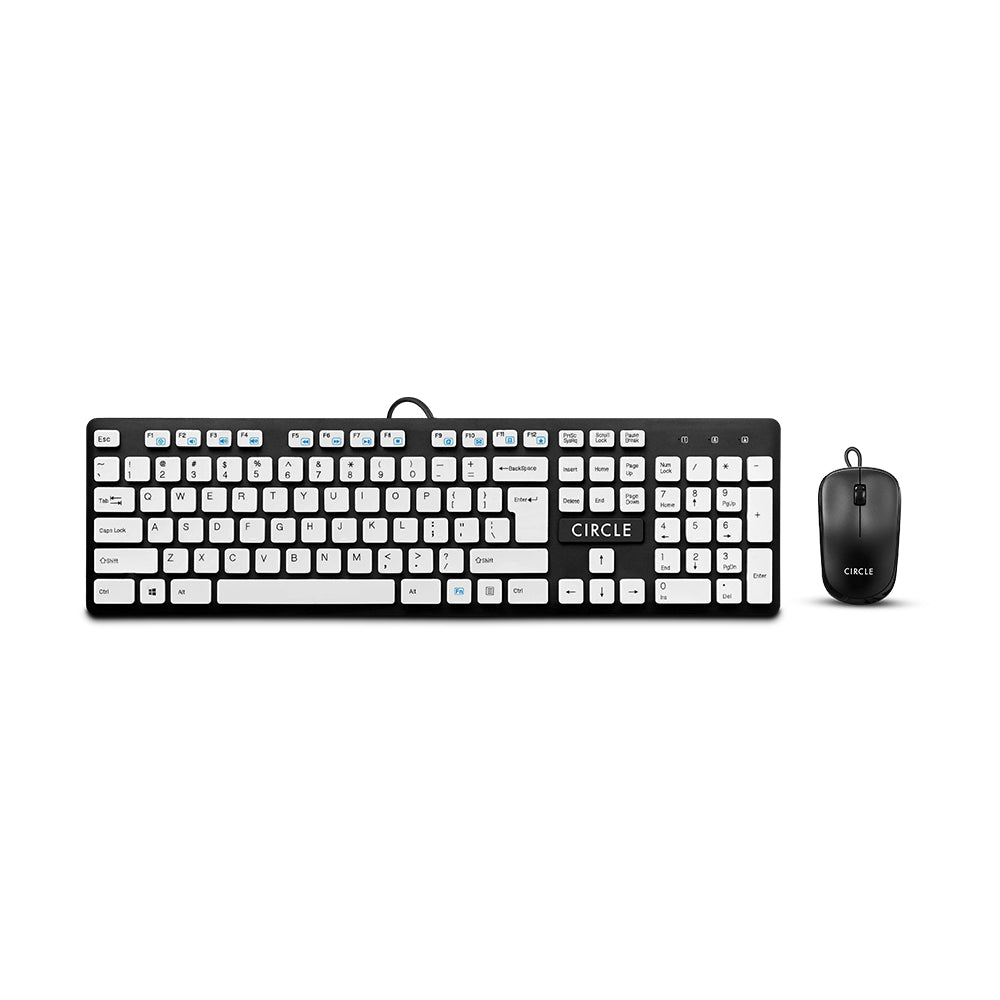 C43 Slim Multimedia Combo White Keyboard & Mouse