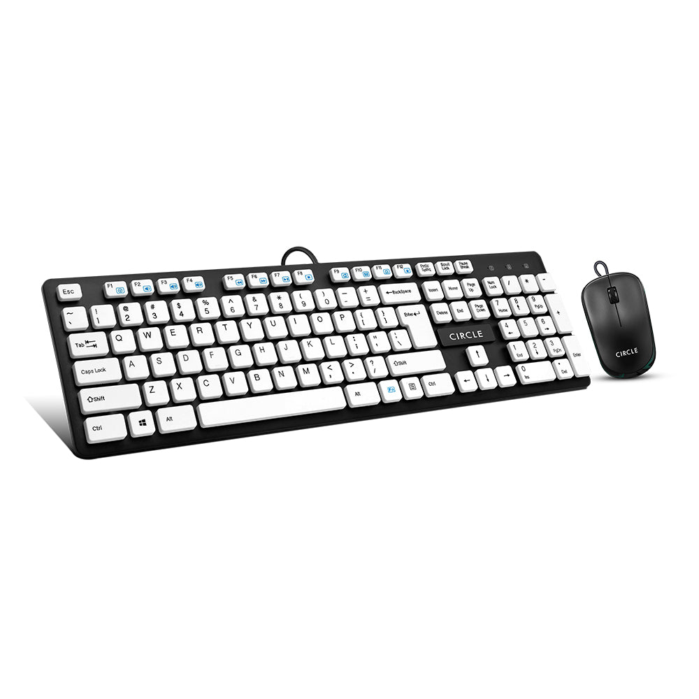 C43 Slim Multimedia Combo White Keyboard & Mouse