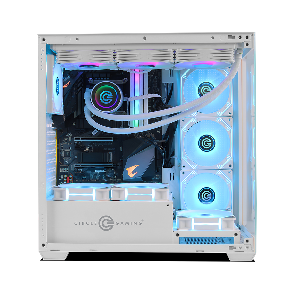 Defender ZX1 Mid- Tower Computer Case Gaming Cabinet - White