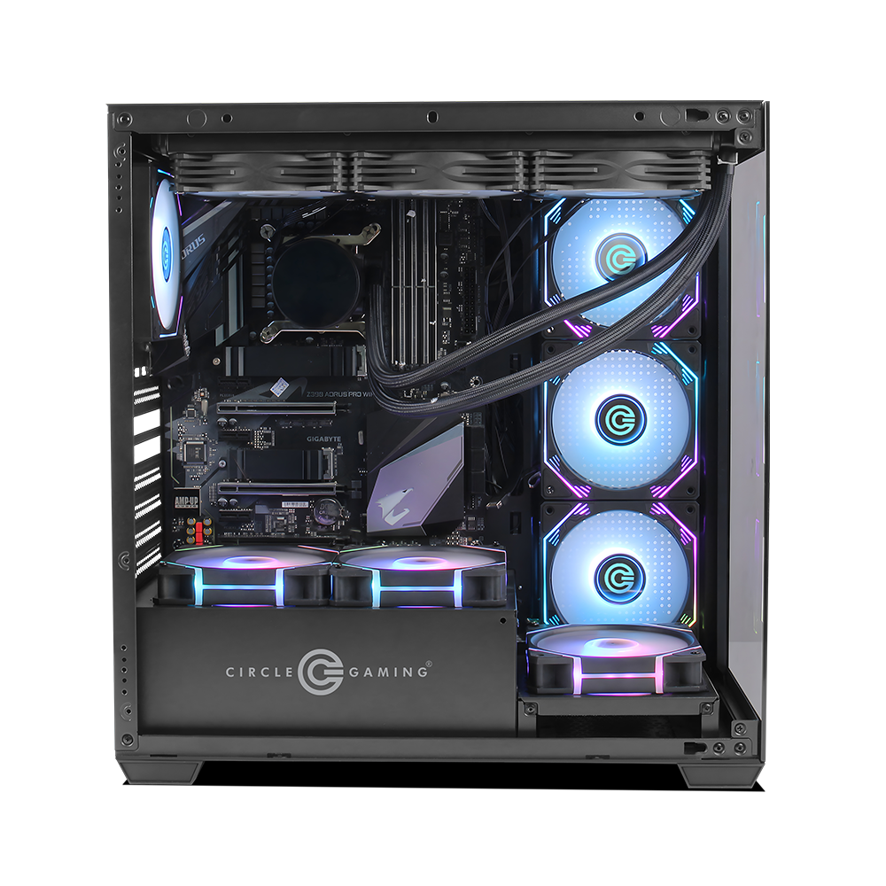 Defender ZX1 Mid- Tower Computer Case Gaming Cabinet - Black