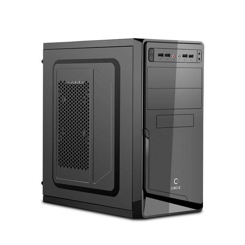 Elan CPU Cabinet - Black | Compact & Efficient PC Case