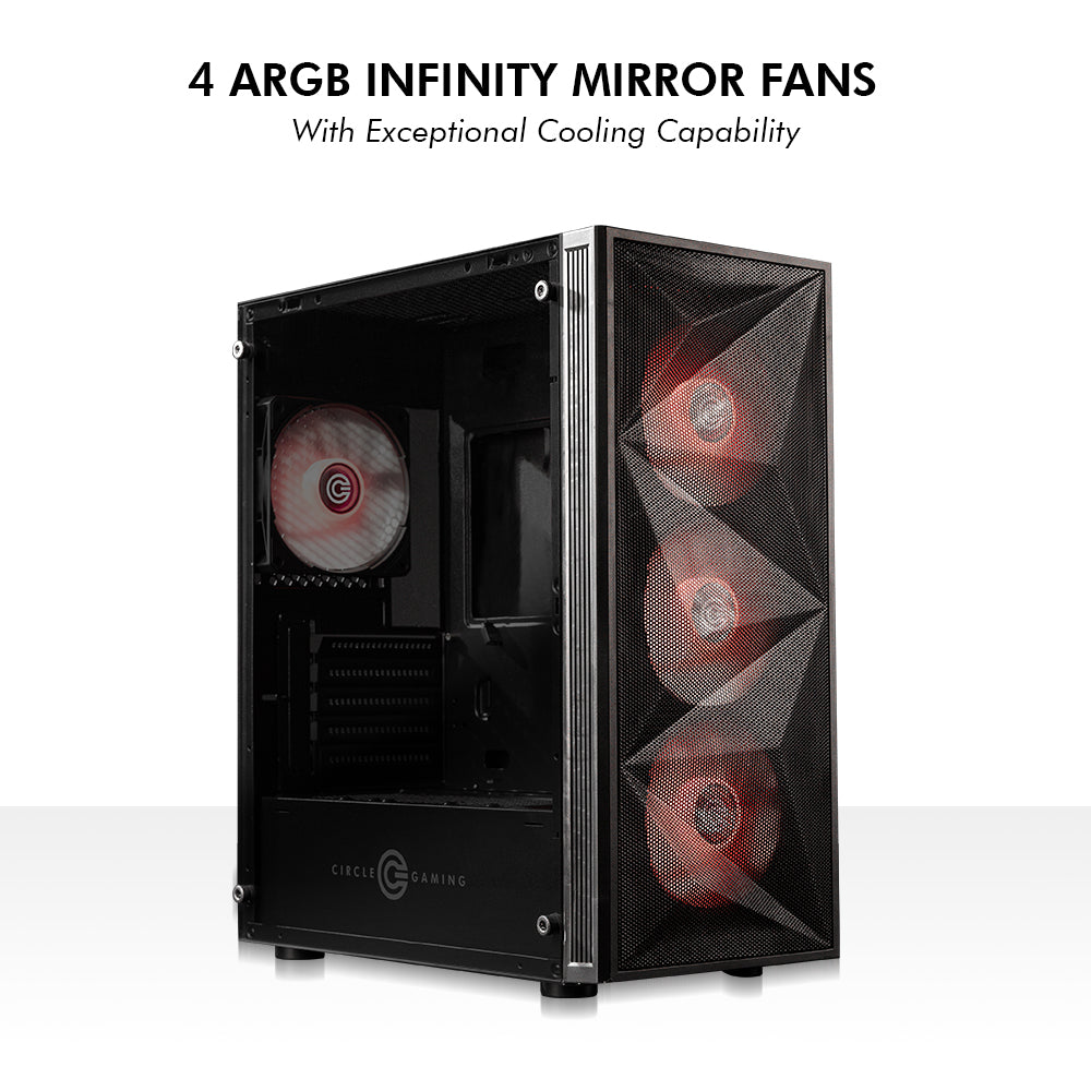 ELEGANTOR M1 Mid-Tower Case | Gaming Cabinet - Black