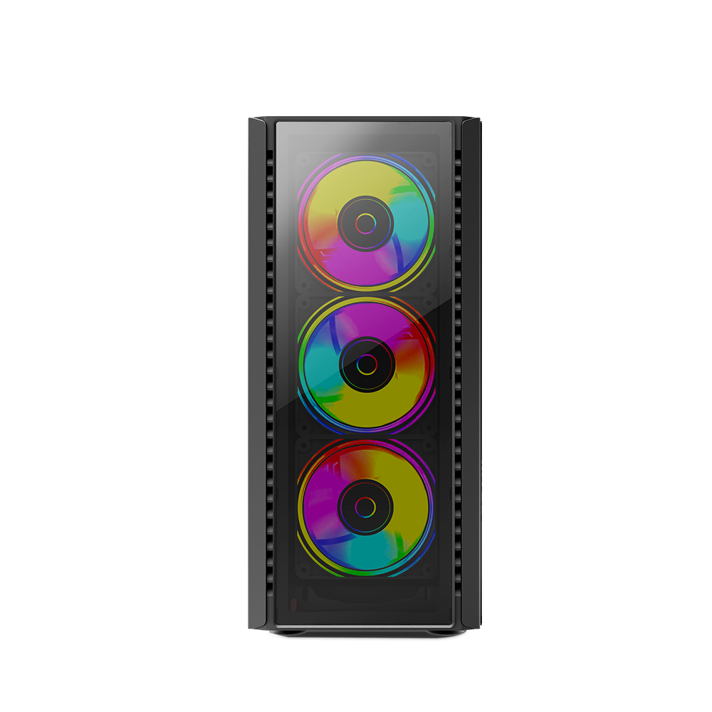 Elegantor X3 ARGB Mid-Tower Computer Case Gaming Cabinet - Black