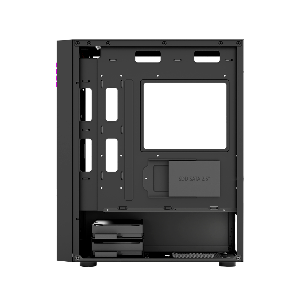 Elegantor X1 ARGB Mid-Tower Computer Case Gaming Cabinet - Black