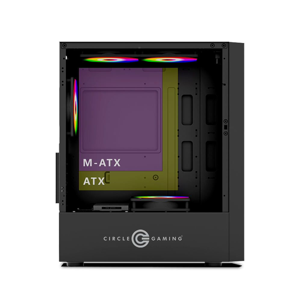 Elegantor X5 ARGB Mid-Tower Computer Case Gaming Cabinet - Black