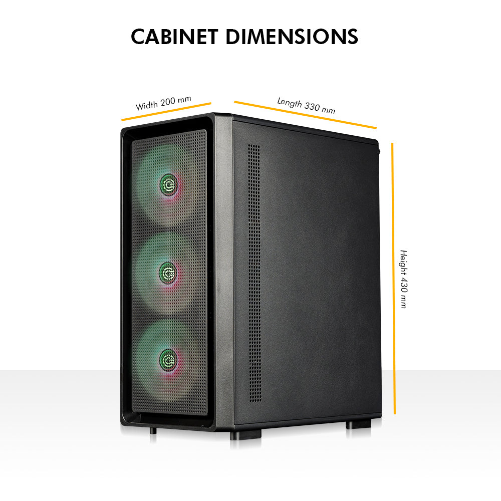 Gladius M1 Mid- Tower Computer Case | Gaming Cabinet - Black