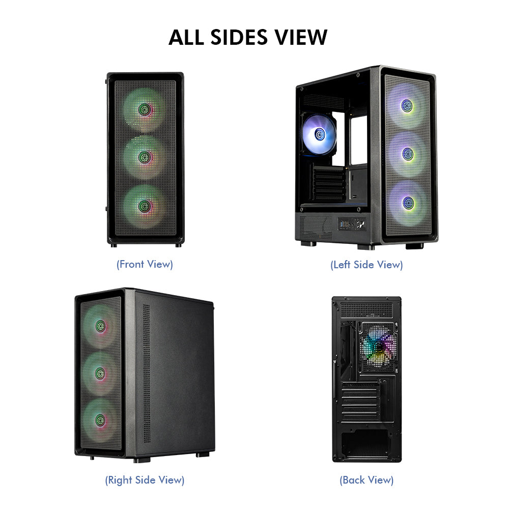Gladius M1 Mid- Tower Computer Case | Gaming Cabinet - Black