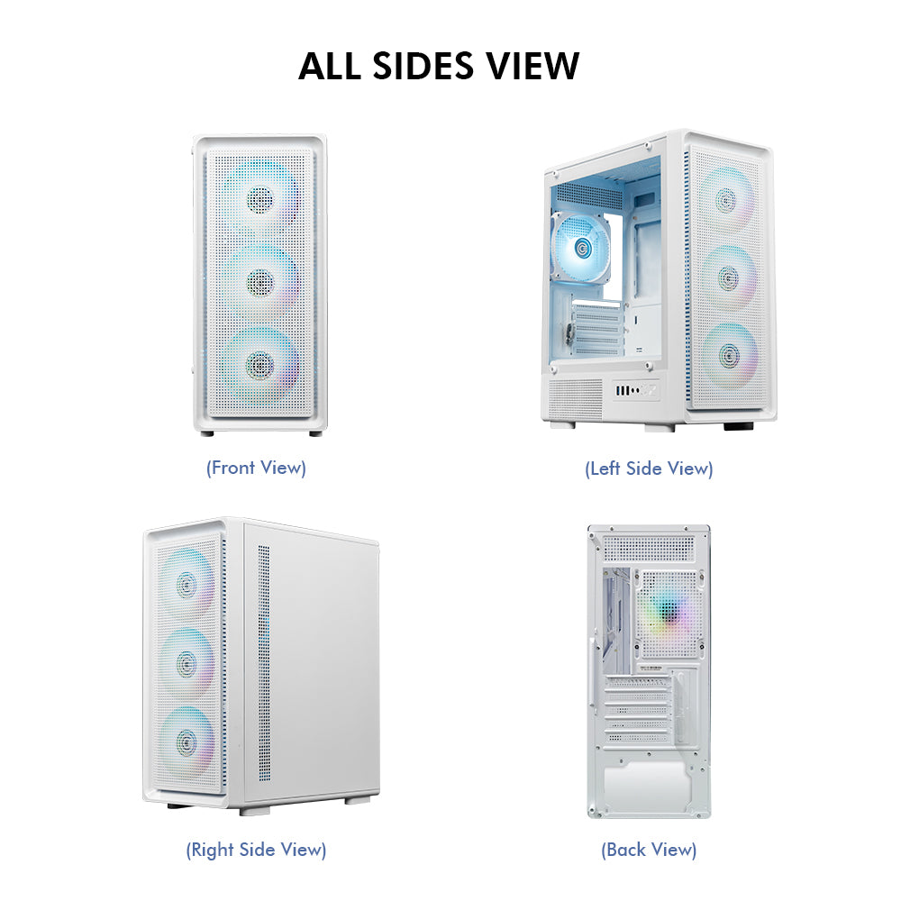 Gladius M1 Mid- Tower Computer Case | Gaming Cabinet - White