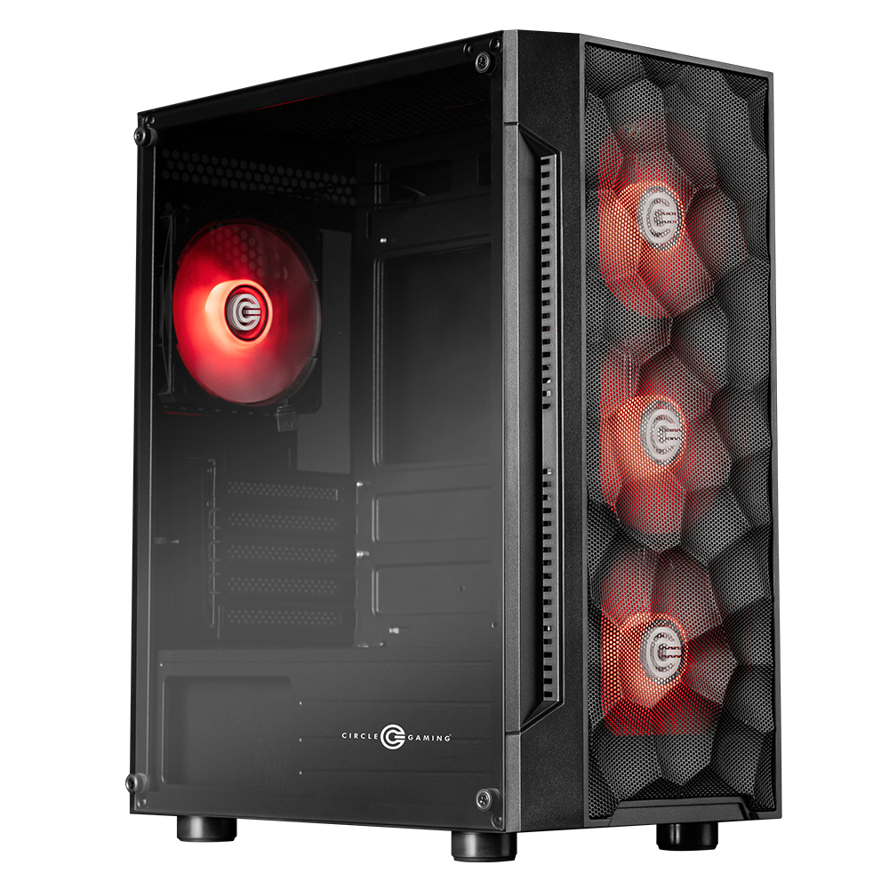 Gladius M3 Mid- Tower Computer Case with Type C 2.0 | Gaming Cabinet - Black