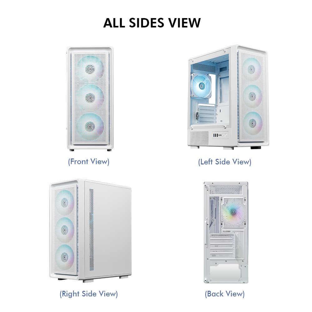 Gladius M1 Mid- Tower Computer Case | Gaming Cabinet - White