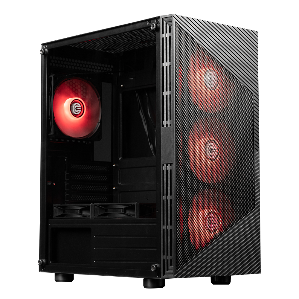 Gladius M4 Mid- Tower Computer Case with Type C 2.0 | Gaming Cabinet - Black