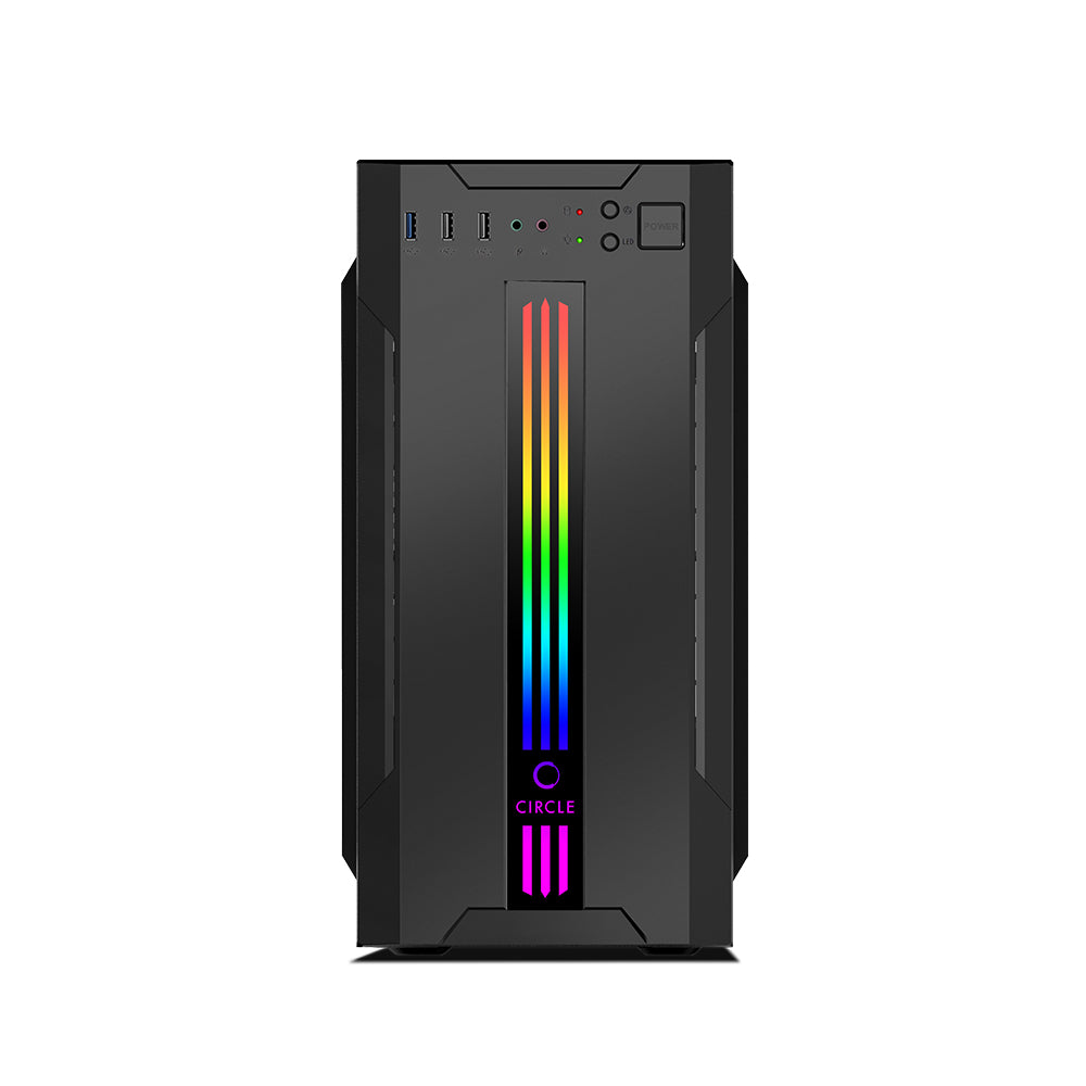 RADIANT 3.0 C-LINE CPU Cabinet - Black | Sleek and Functional Micro ATX Case