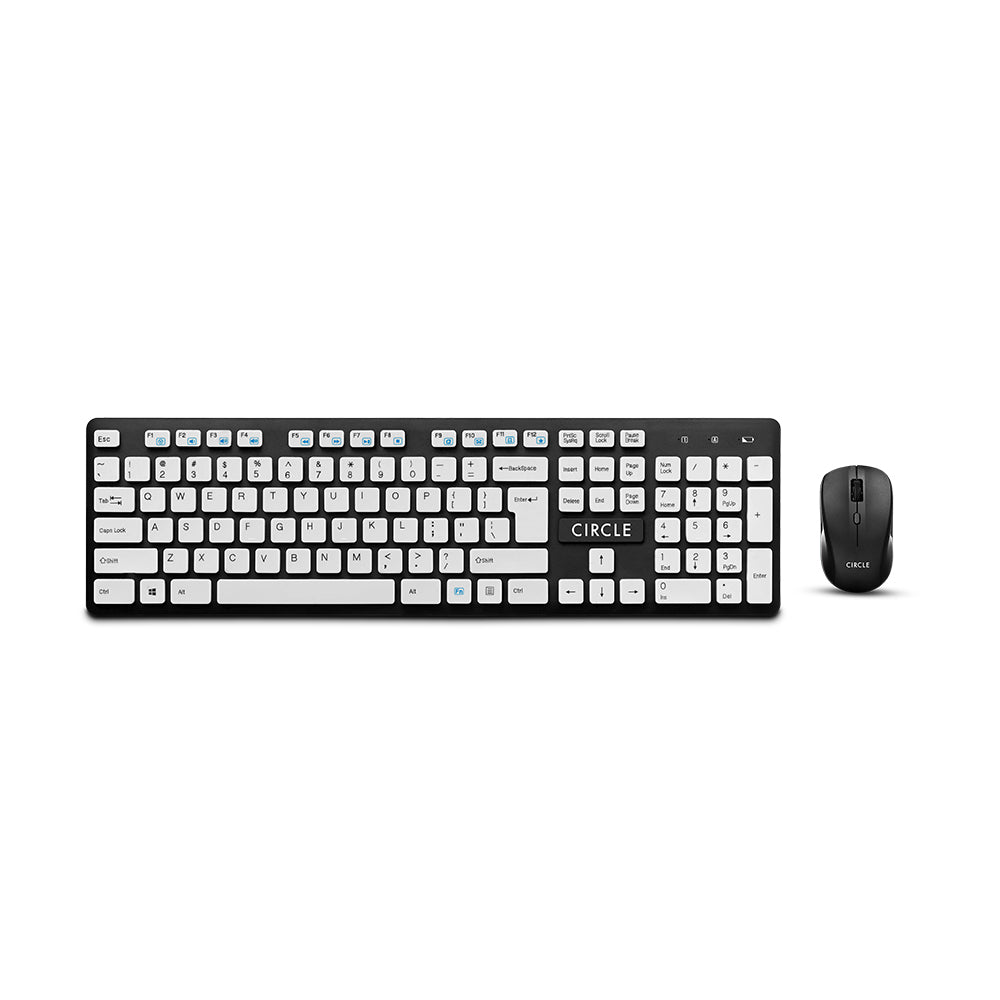Rover A7 Wireless Combo White Keyboard & Mouse - Sleek and Stylish Input Solution