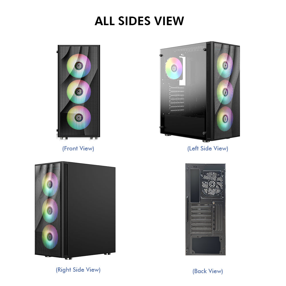 Xtender X1 Mid- Tower Computer Case | Gaming Cabinet - Black