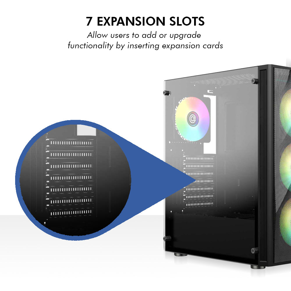 Xtender X1 Mid- Tower Computer Case | Gaming Cabinet - Black