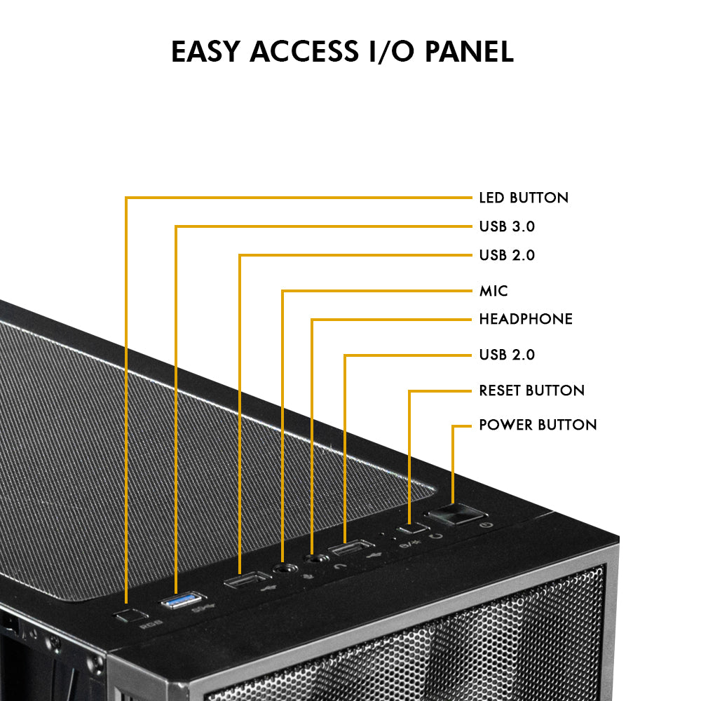 Xtender X1 Mid- Tower Computer Case | Gaming Cabinet - Black