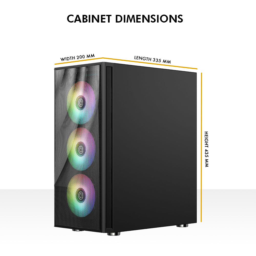 Xtender X1 Mid- Tower Computer Case | Gaming Cabinet - Black