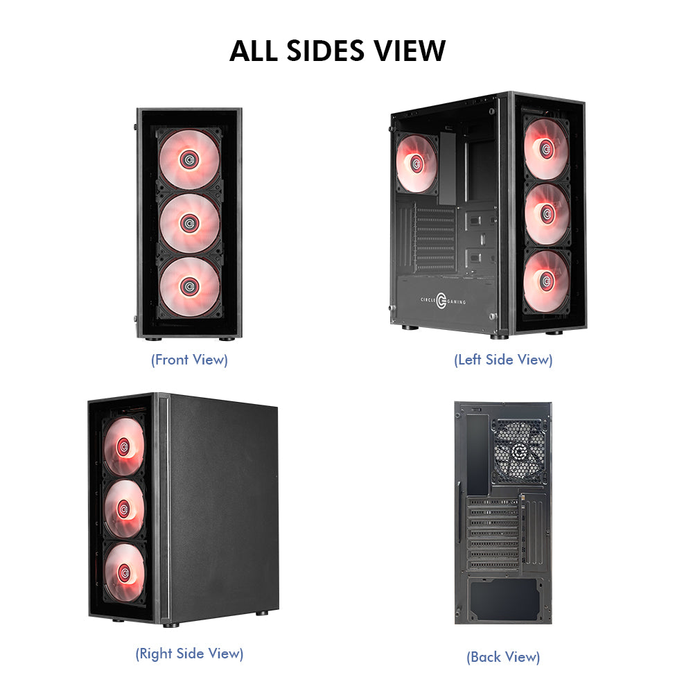 Xtender X2 Mid- Tower Computer Case | Gaming Cabinet - Black