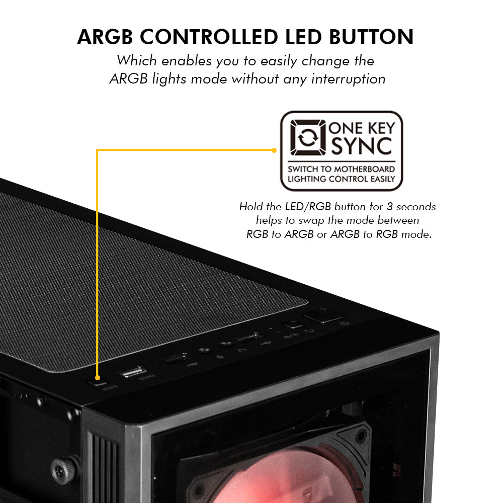 Xtender X2 Mid- Tower Computer Case | Gaming Cabinet - Black