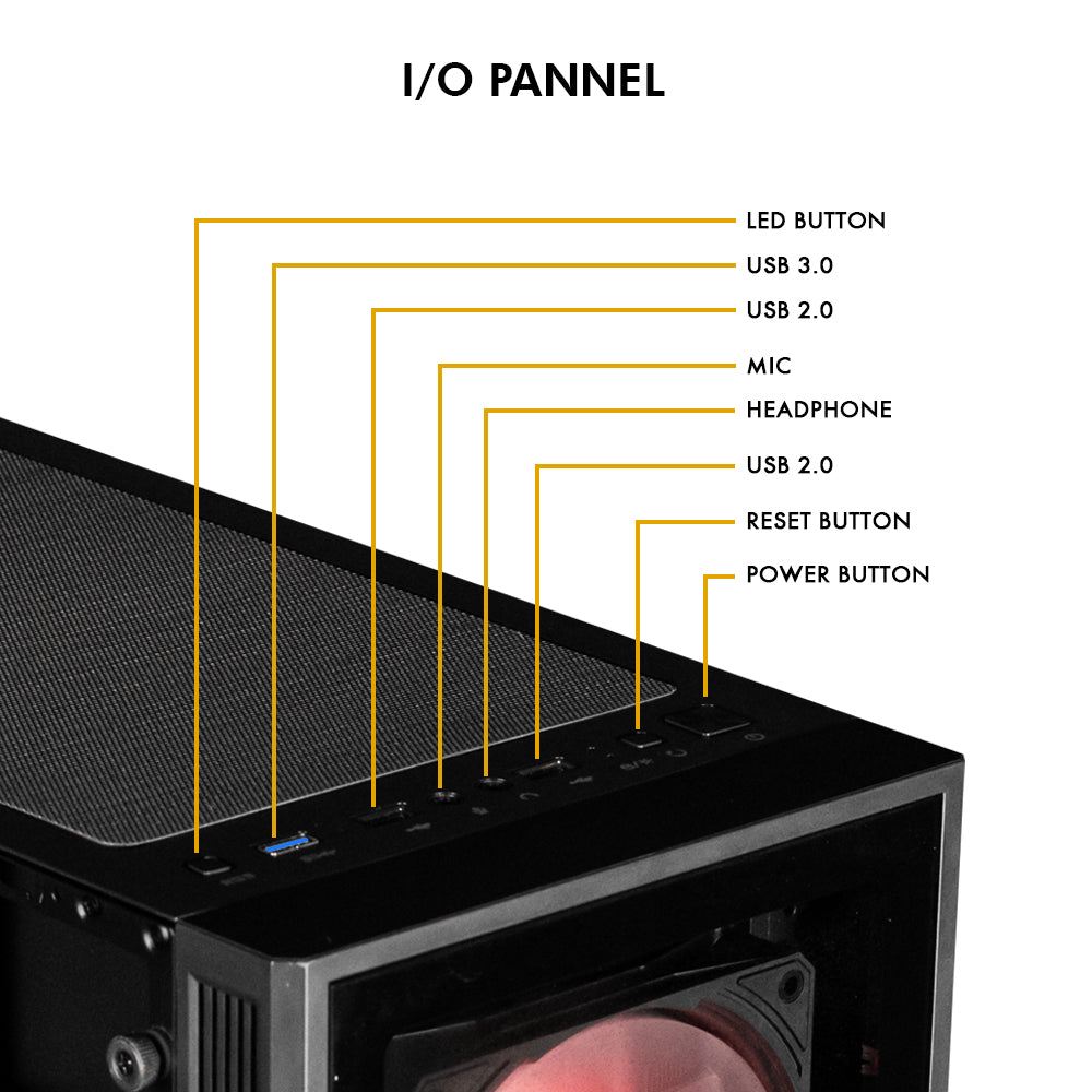 Xtender X2 Mid- Tower Computer Case | Gaming Cabinet - Black