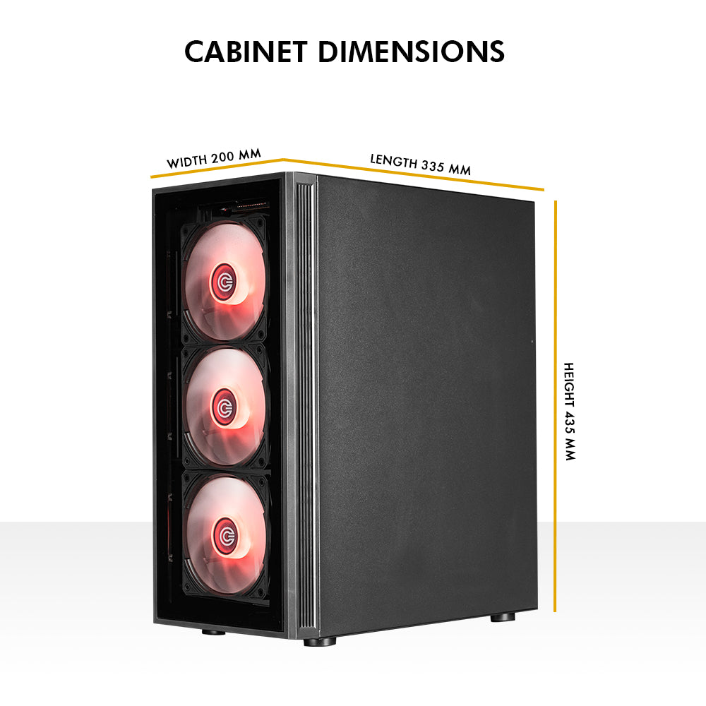 Xtender X2 Mid- Tower Computer Case | Gaming Cabinet - Black