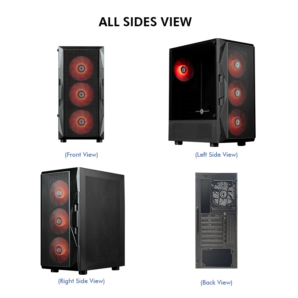 Xtender X4 Mid- Tower Computer Case | Gaming Cabinet - Black