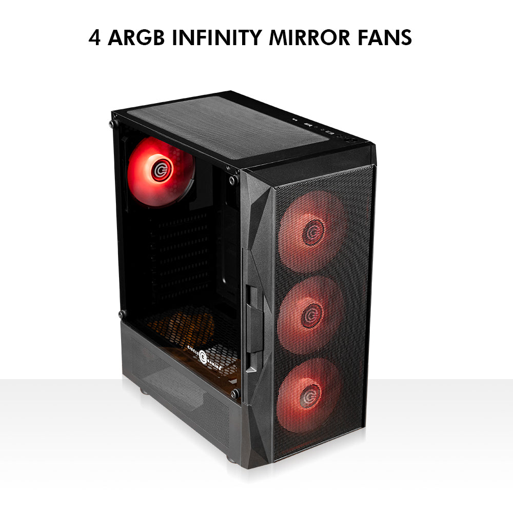 Xtender X4 Mid- Tower Computer Case | Gaming Cabinet - Black