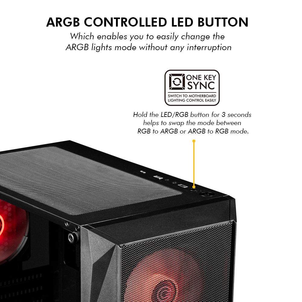 Xtender X4 Mid- Tower Computer Case | Gaming Cabinet - Black