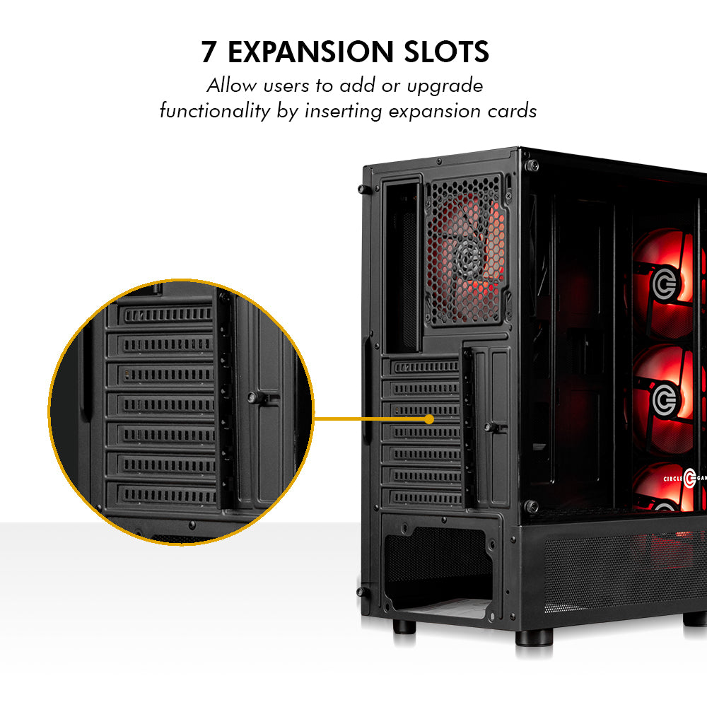 Xtender X4 Mid- Tower Computer Case | Gaming Cabinet - Black